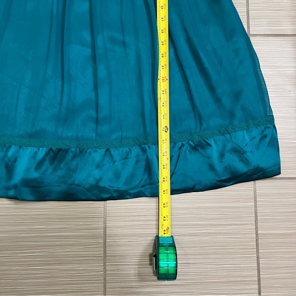 Silk Laundry by Design Teal Cocktail Dress Y2K size 10 blue green - Picture 13 of 13